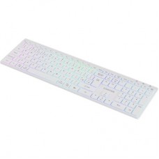 Клавиатура Canyon HKB-W11 Slim Dual Mode Wireless/Bluetooth RGB UA White (CNS-HBTK11W) - Фото