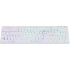 Клавиатура Canyon HKB-W11 Slim Dual Mode Wireless/Bluetooth RGB UA White (CNS-HBTK11W) - Фото