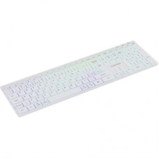 Клавиатура Canyon HKB-W11 Slim Dual Mode Wireless/Bluetooth RGB UA White (CNS-HBTK11W) - Фото