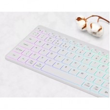 Клавиатура Canyon HKB-W11 Slim Dual Mode Wireless/Bluetooth RGB UA White (CNS-HBTK11W) - Фото