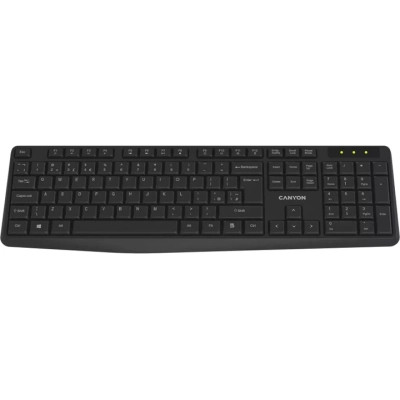 Клавіатура Canyon KB-W01 Water resistant Wireless UA Black (CNE-CKEYW01)