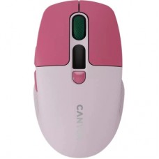 Мышка Canyon MW-26 LCD Silent Wireless/Bluetooth Pink (CNS-CMSW26P) - Фото