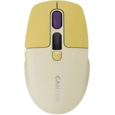 Мышка Canyon MW-26 LCD Silent Wireless/Bluetooth Yellow (CNS-CMSW26Y) - Фото