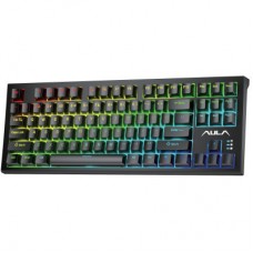 Клавіатура Aula F3032 Keycaps Plus 21 Dark Yellow Keys KRGD Red USB UA Black (6948391204673) - Фото