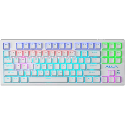 Клавиатура Aula F3032 White keycaps plus 21 Yellow keys KRGD Brown USB UA White (6948391201757)
