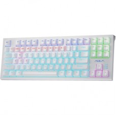 Клавіатура Aula F3032 White keys plus 21 Yellow keys KRGD Brown USB UA White (6948391201757) - Фото