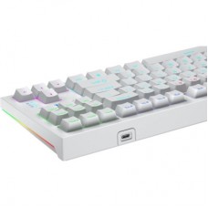 Клавіатура Aula F3032 White keys plus 21 Yellow keys KRGD Brown USB UA White (6948391201757) - Фото