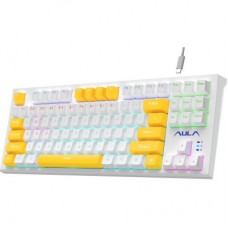 Клавіатура Aula F3032 keys plus 21 Yellow keys KRGD Red USB UA White (6948391204680) Клавіатура Aula F3032 keys plus 21 Yellow keys KRGD Red USB UA White (6948391204680) - Фото