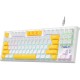 Клавіатура Aula F3032 keys plus 21 Yellow keys KRGD Red USB UA White (6948391204680) Клавіатура Aula F3032 keys plus 21 Yellow keys KRGD Red USB UA White (6948391204680)