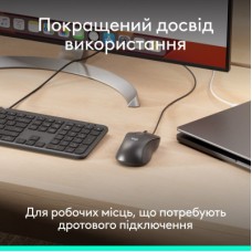 Мышка Logitech Signature M520 for Business USB-C Graphite (910-007511) - Фото