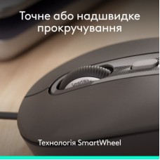 Мышка Logitech Signature M520 for Business USB-C Graphite (910-007511) - Фото
