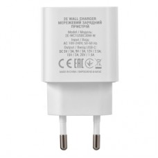 Зарядний пристрій 2E 30 W USB-C PD white (2E-WC1USBC30W-W) - Фото