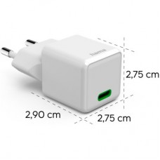 Зарядний пристрій Hama 25W USB-С PD white (00201981) - Фото
