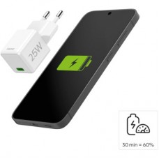 Зарядний пристрій Hama 25W USB-С PD white (00201981) - Фото