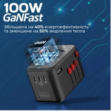 Зарядний пристрій Promate tripmate-gan100 - Фото