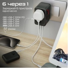 Зарядний пристрій Promate tripmate-gan100 - Фото