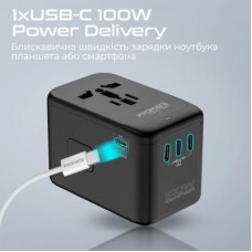 Зарядний пристрій Promate tripmate-gan100 - Фото
