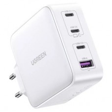 Зарядний пристрій Ugreen 4xUSB 100 W (3xUSB-C+USB-A) Gan white CD226 (15337) - Фото
