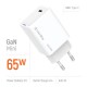 Зарядний пристрій ColorWay GaN Mini 65 W PD Port PPS USB-C white (CW-CHS049PD-WT)