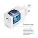 Зарядний пристрій ColorWay GaN Mini 65 W PD Port PPS USB-C white (CW-CHS049PD-WT)