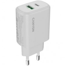 Зарядний пристрій Canyon OnCharge 250 25 W 1xPD 1xQC EU White (CNE-CHA250-21) - Фото