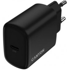 Зарядний пристрій Canyon OnCharge 250 25 W 1xPD EU Black (CNE-CHA250-11) - Фото