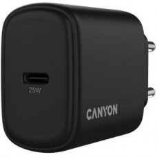 Зарядний пристрій Canyon OnCharge 250 25 W 1xPD EU Black (CNE-CHA250-11) - Фото