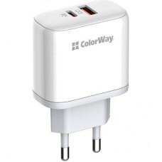 Зарядний пристрій ColorWay GaN Mini 25 W PD Port PPS USB-C white (CW-CHS052PD-WT) - Фото