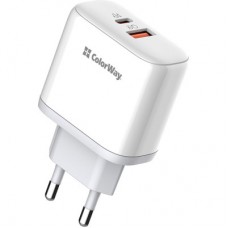 Зарядний пристрій ColorWay GaN Mini 25 W PD Port PPS USB-C white (CW-CHS052PD-WT) - Фото
