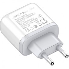 Зарядний пристрій ColorWay GaN Mini 25 W PD Port PPS USB-C white (CW-CHS052PD-WT) - Фото