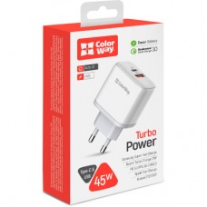 Зарядний пристрій ColorWay GaN Mini 25 W PD Port PPS USB-C white (CW-CHS052PD-WT) - Фото