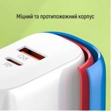 Зарядний пристрій ColorWay GaN Mini 25 W PD Port PPS USB-C white (CW-CHS052PD-WT) - Фото