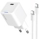 Зарядное устройство ColorWay GaN Mini 30W PD Port PPS USB (Type-C PD + USB QC4.0) cable Type-C