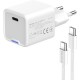 Зарядное устройство ColorWay GaN Mini 30W PD Port PPS USB (Type-C PD + USB QC4.0) cable Type-C