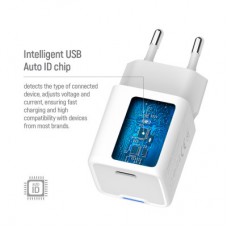 Зарядное устройство ColorWay GaN Mini 30W PD Port PPS USB (Type-C PD + USB QC4.0) cable Type-C - Фото