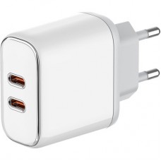 Зарядное устройство ColorWay Power Delivery Port PPS USB (Type-C PD + Type-C PD) (40W) white (CW-CHS048PD-WT) - Фото