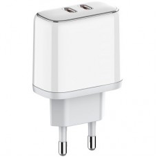 Зарядное устройство ColorWay Power Delivery Port PPS USB (Type-C PD + Type-C PD) (40W) white (CW-CHS048PD-WT) - Фото
