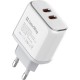Зарядное устройство ColorWay Power Delivery Port PPS USB (Type-C PD + Type-C PD) (40W) white (CW-CHS048PD-WT)