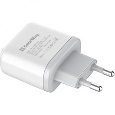 Зарядное устройство ColorWay Power Delivery Port PPS USB (Type-C PD + Type-C PD) (40W) white (CW-CHS048PD-WT) - Фото