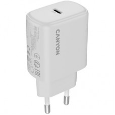 Зарядний пристрій Canyon OnCharge 200 20 W 1xPD EU White (CNE-CHA200-01) - Фото