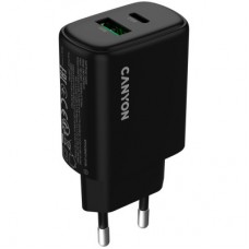 Зарядний пристрій Canyon OnCharge 250 25 W 1xPD 1xQC EU Black (CNE-CHA250-31) - Фото