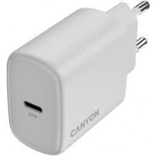 Зарядний пристрій Canyon OnCharge 250 25 W 1xPD EU White (CNE-CHA250-01) - Фото