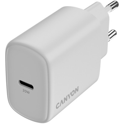 Зарядний пристрій Canyon OnCharge 250 25 W 1xPD EU White (CNE-CHA250-01)