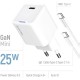 Зарядний пристрій ColorWay GaN Mini 25 W PD Port PPS USB-C white cable Type-C (CW-CHS052PDC-WT)