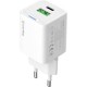 Зарядное устройство ColorWay GaN Mini 30W PD Port PPS USB (Type-C PD + USB QC4.0) white (CW-CHS053PD-WT)