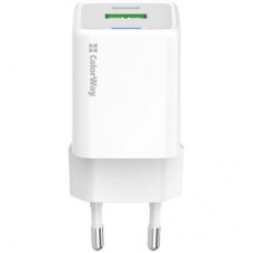 Зарядное устройство ColorWay GaN Mini 30W PD Port PPS USB (Type-C PD + USB QC4.0) white (CW-CHS053PD-WT) - Фото