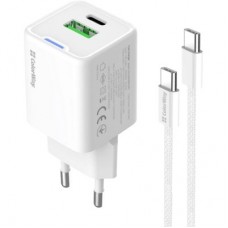 Зарядное устройство ColorWay GaN Mini 35W PD Port PPS USB (Type-C PD + USB QC4.0) cable Type-C - Фото