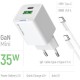 Зарядное устройство ColorWay GaN Mini 35W PD Port PPS USB (Type-C PD + USB QC4.0) cable Type-C