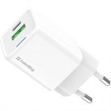 Зарядний пристрій ColorWay GaN Mini 35 W PD Port PPS USB (Type-C PD + USB QC4.0) white (CW-CHS055PD-WT) - Фото