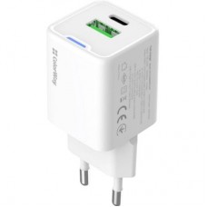 Зарядний пристрій ColorWay GaN Mini 35 W PD Port PPS USB (Type-C PD + USB QC4.0) white (CW-CHS055PD-WT) - Фото